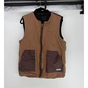 Jiberish canvas two tone cotton zip up vest